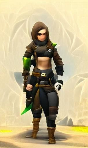 Sultry Female Assassin in the Shadows