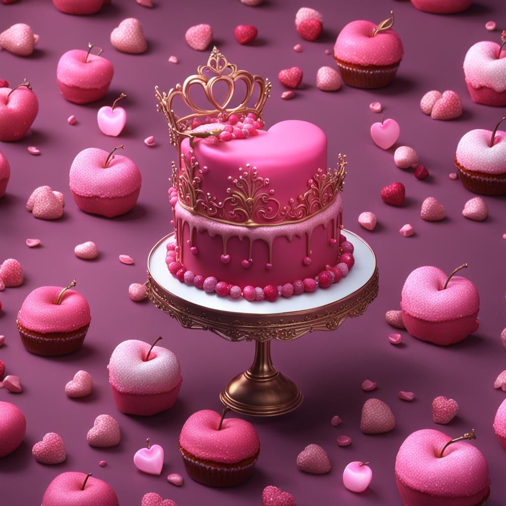 Sweet Enchanted Dessert Realm with Pink Tiara