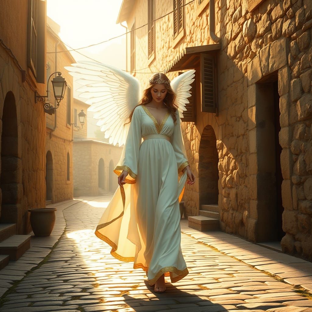 Angel is wandering in Muğla streets