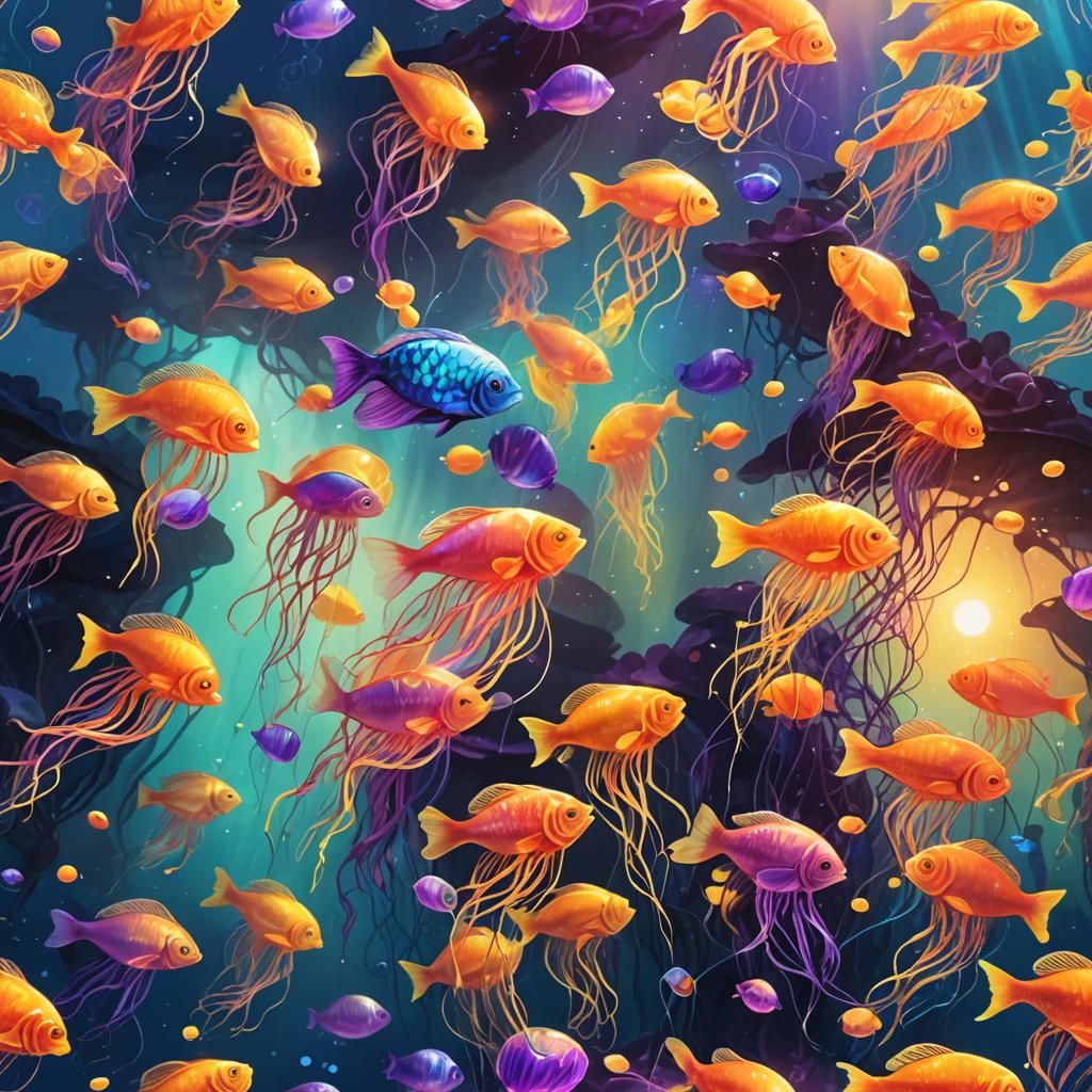 Vibrant Ocean Scene in Dreamy, Soft Focus