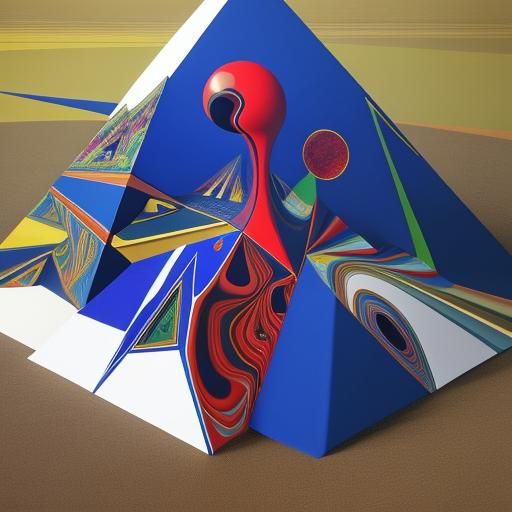Surrealist Masterpiece: A Bizarre, Psychedelic Great Pyramid