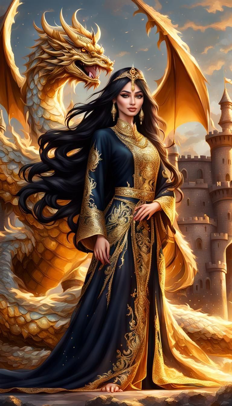 Arabian Queen and Golden Dragon by Castle