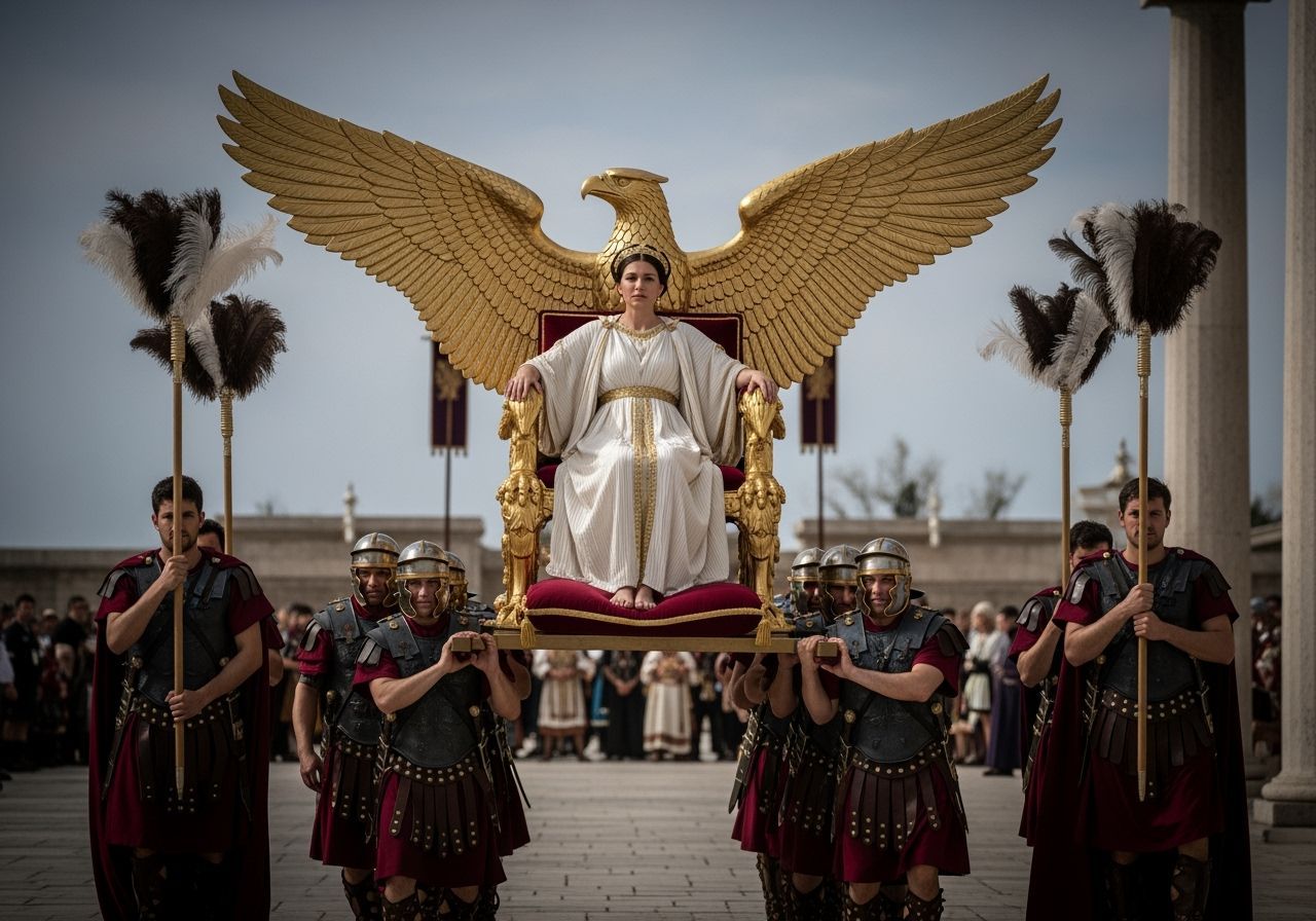 Roman Empress on Eagle Throne, Natural Lighting