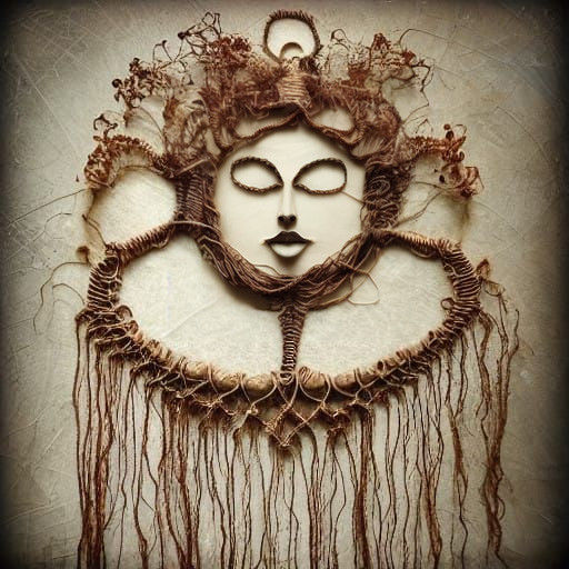 Whimsical Alien Mother and Child in Ethereal Forest Setting