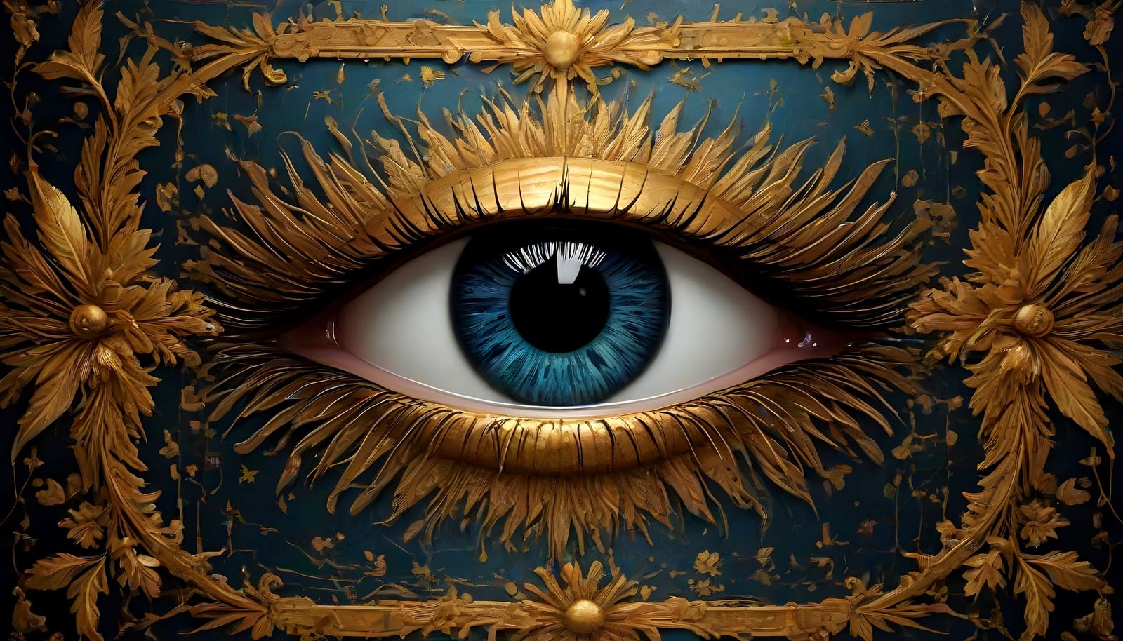 Glamorous Movie Poster in Verre Églomisé Style