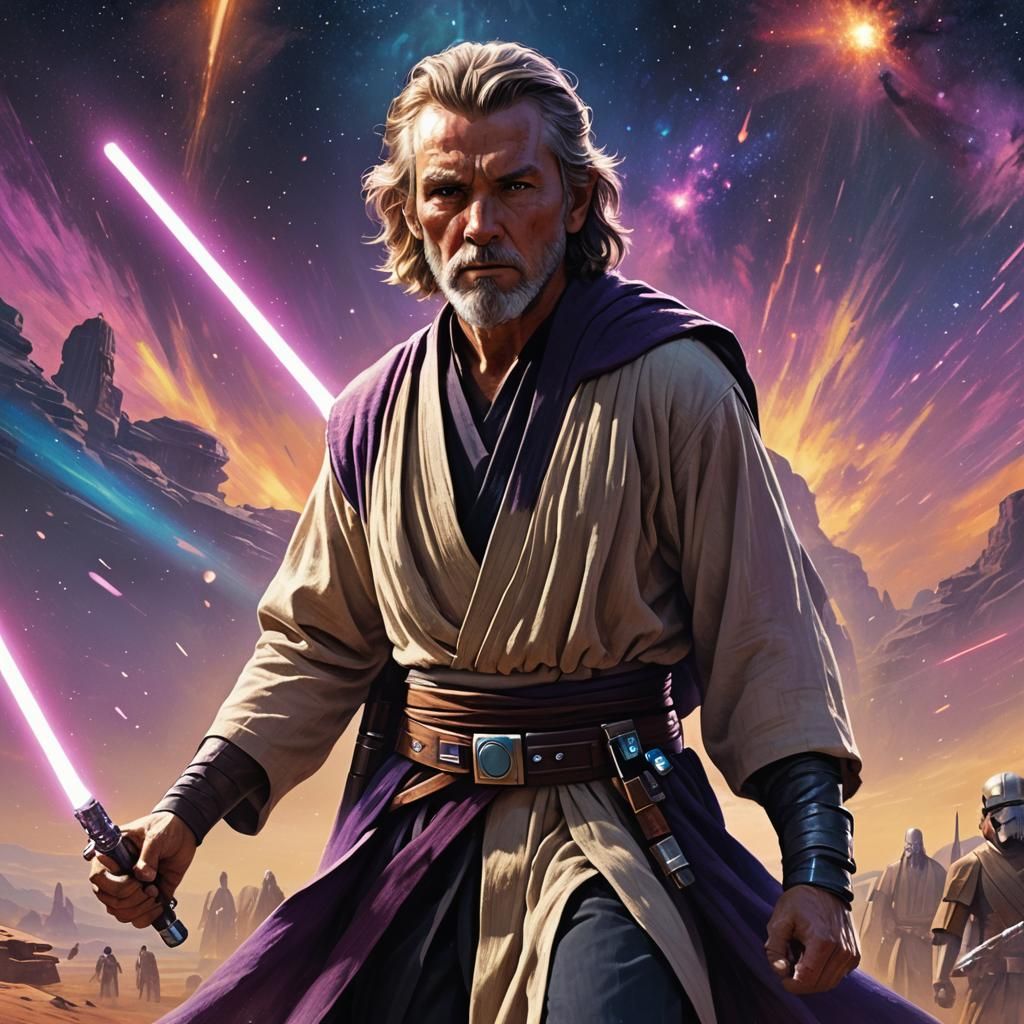 Heroic Jedi Warrior Battles Empire Forces in a Galaxy Far Aw...