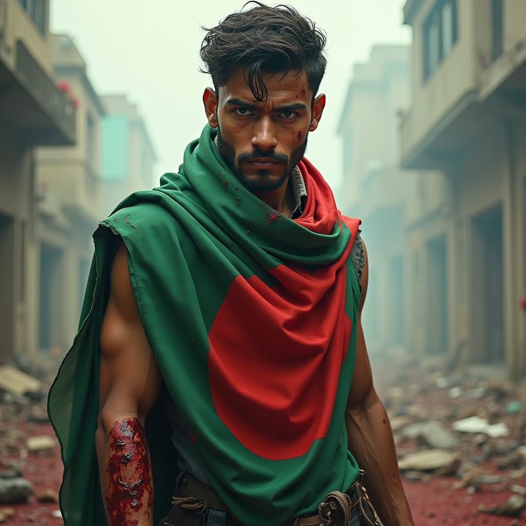 Bangladeshi War Hero Defiant in Blood-Stained Glory