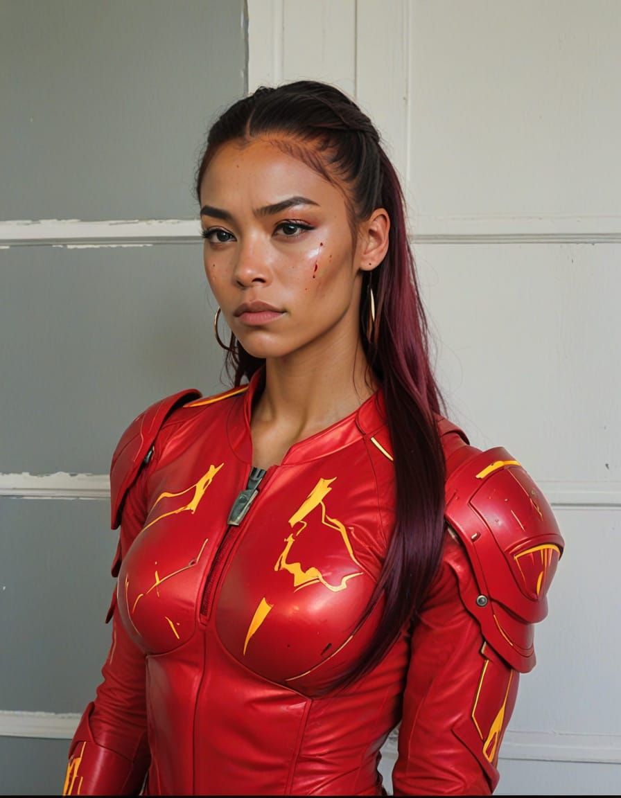 Starfire Illustration: Amber Midthunder as a Bold Superheroi...