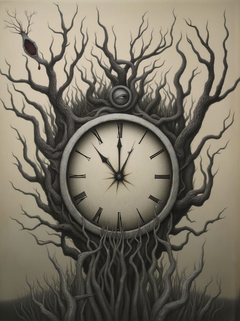 landscape with a clock 3