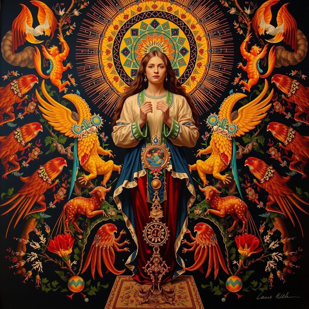 Masterpiece Painting of Beauty and Truth