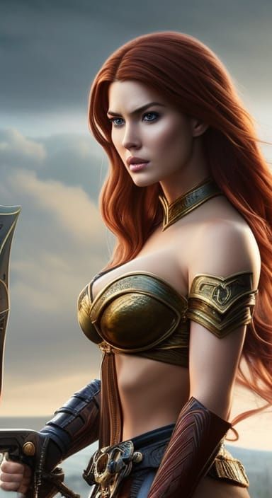 Kate Upton as Triss: Hyperrealistic Medieval Portrait