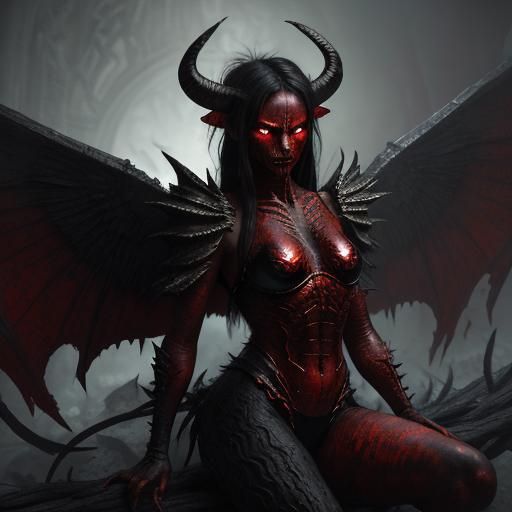 Cyberpunk Horror Fire Demon in Impressive 3D Style