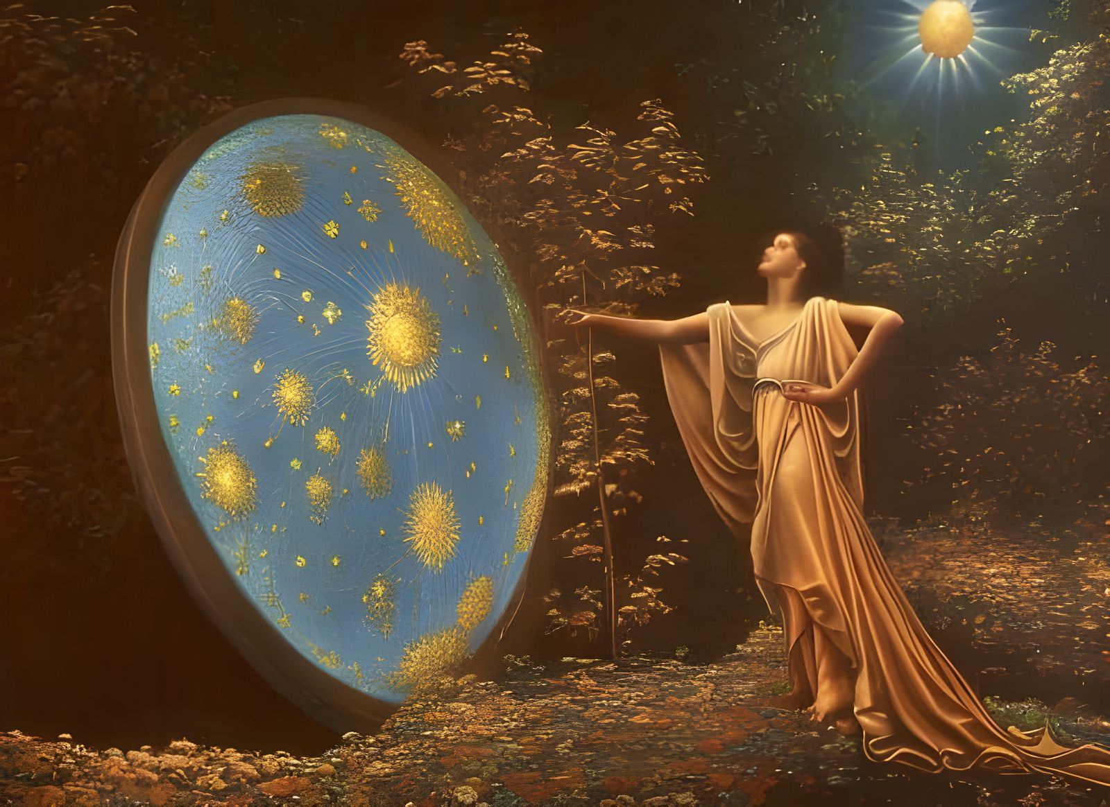 Surreal Cosmic Odyssey: Bipedal History on a Celestial Canva...