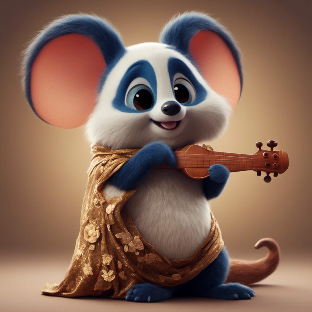 Whimsical Disney Creatures in a Fantastical Landscape