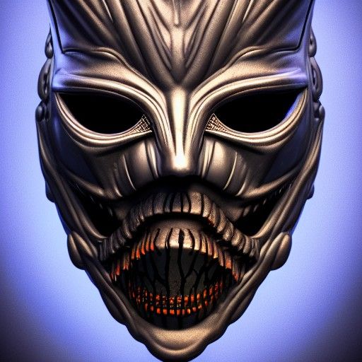 Halloween Masquerade Mask in Baroque Horror Style