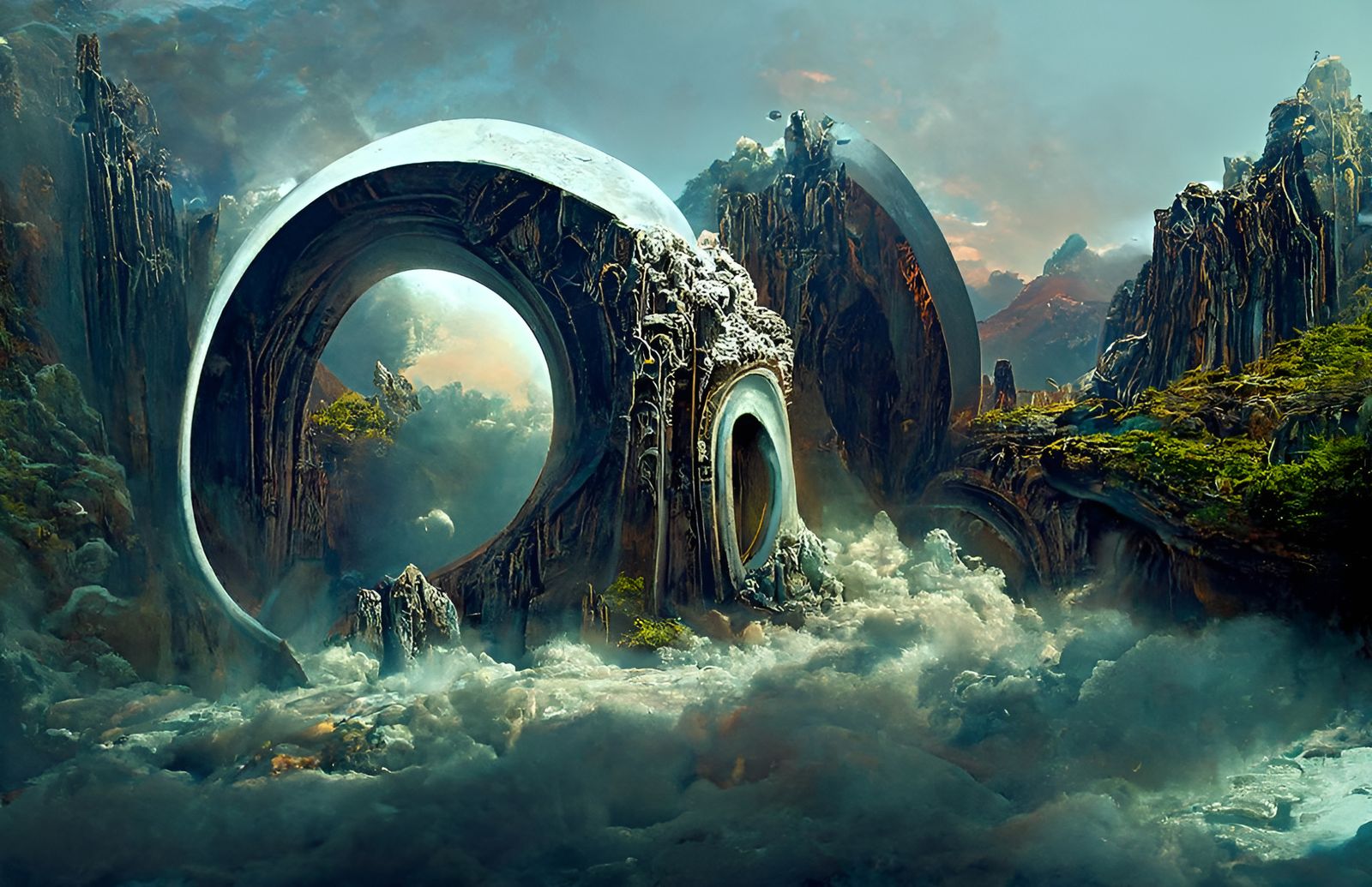 Stargate Portal to a Desolate Metal World