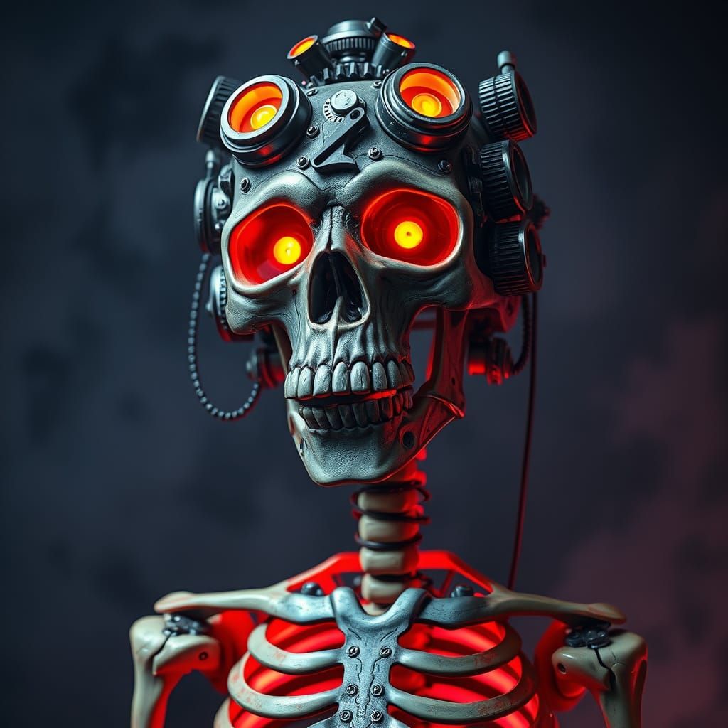 Steampunk Skeleton Reveals Futuristic Secrets