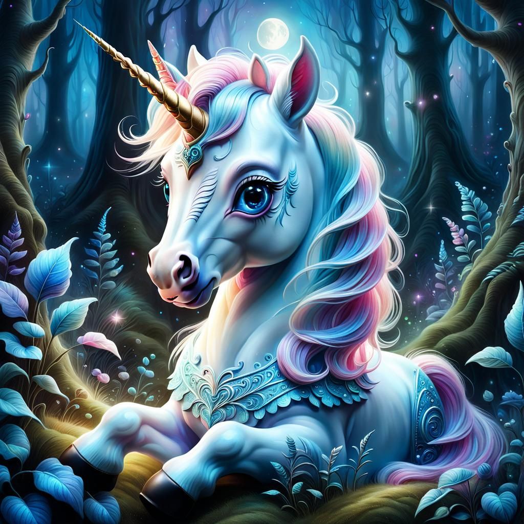 Cute baby unicorn,
