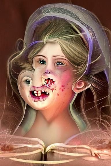Grotesque Storybook Princess in Dark Fantasy