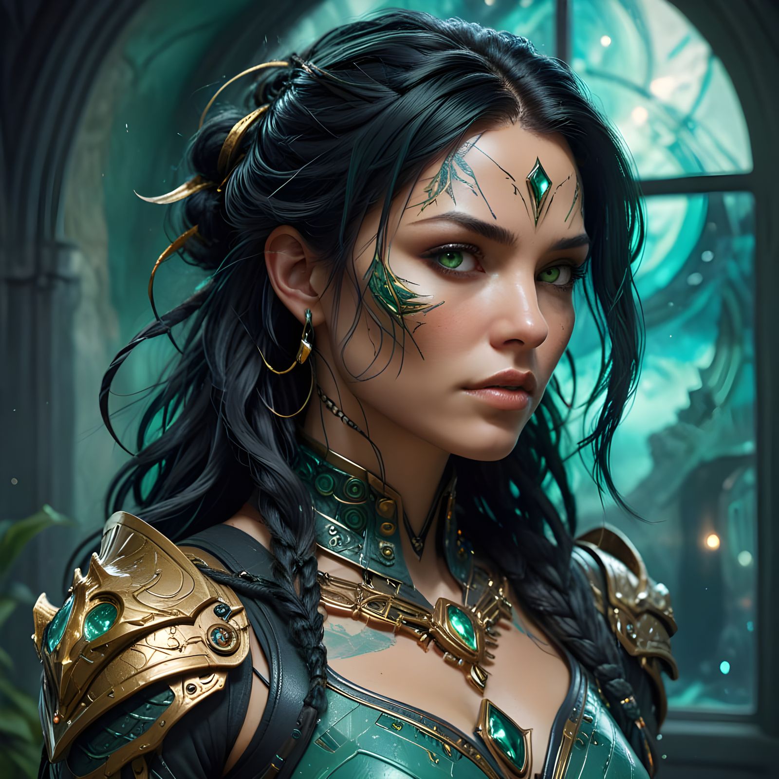 Ethereal Wraith Queen in Triadic Hues