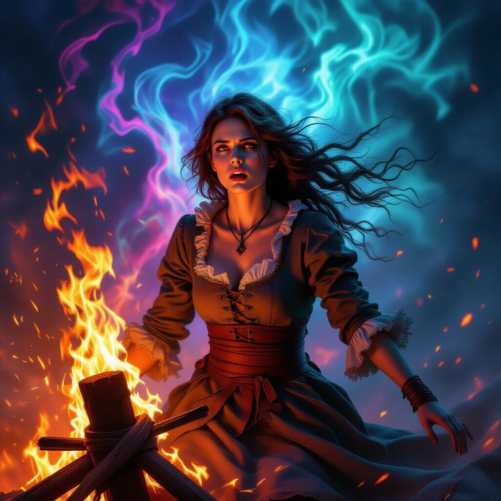 Puritan Witch Burning in Spectral Tempest