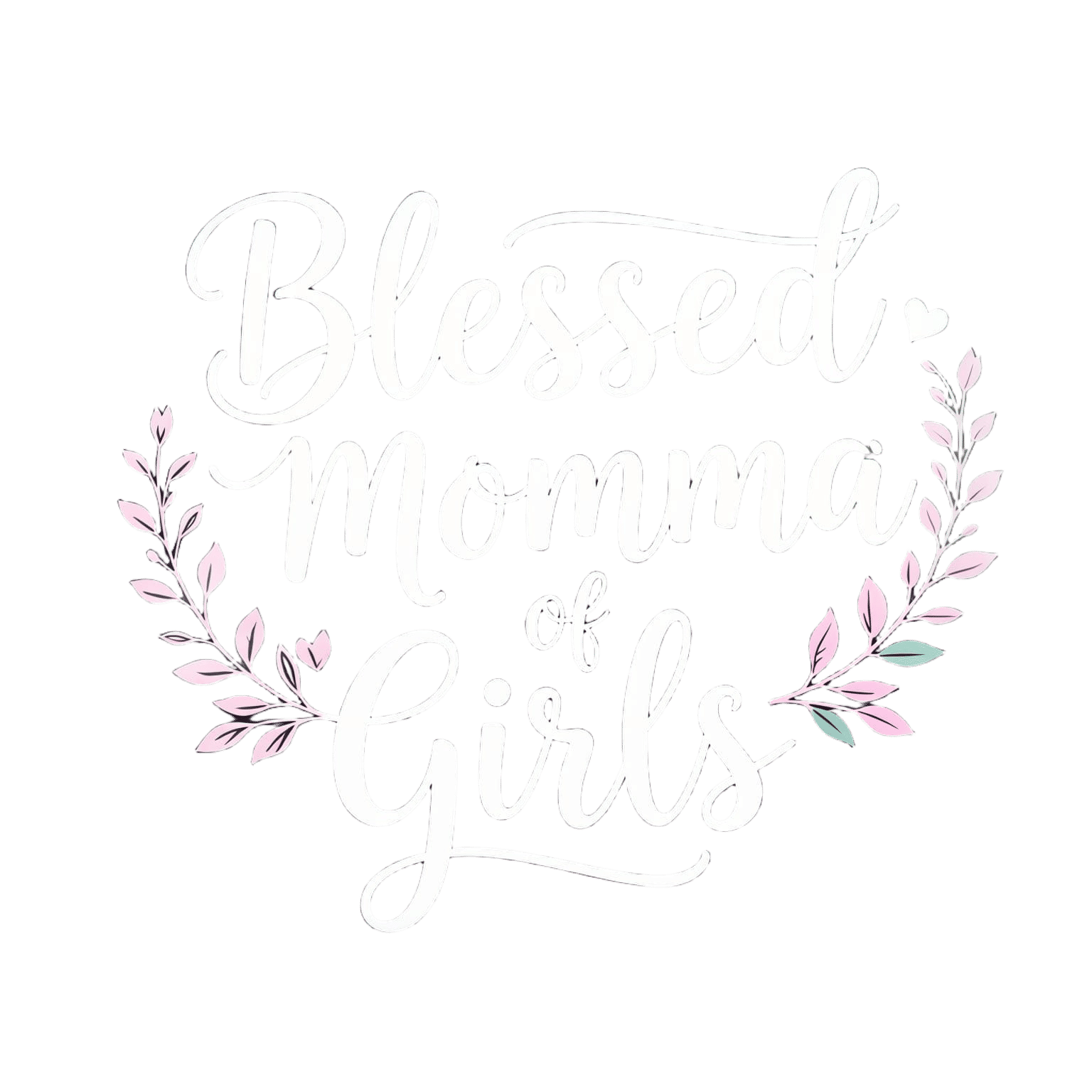 Blessed Momma of Girls Car Decal Art