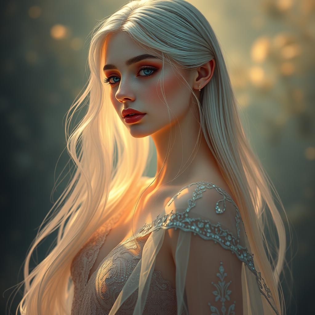 Glass Visionary in Art Nouveau Elegance