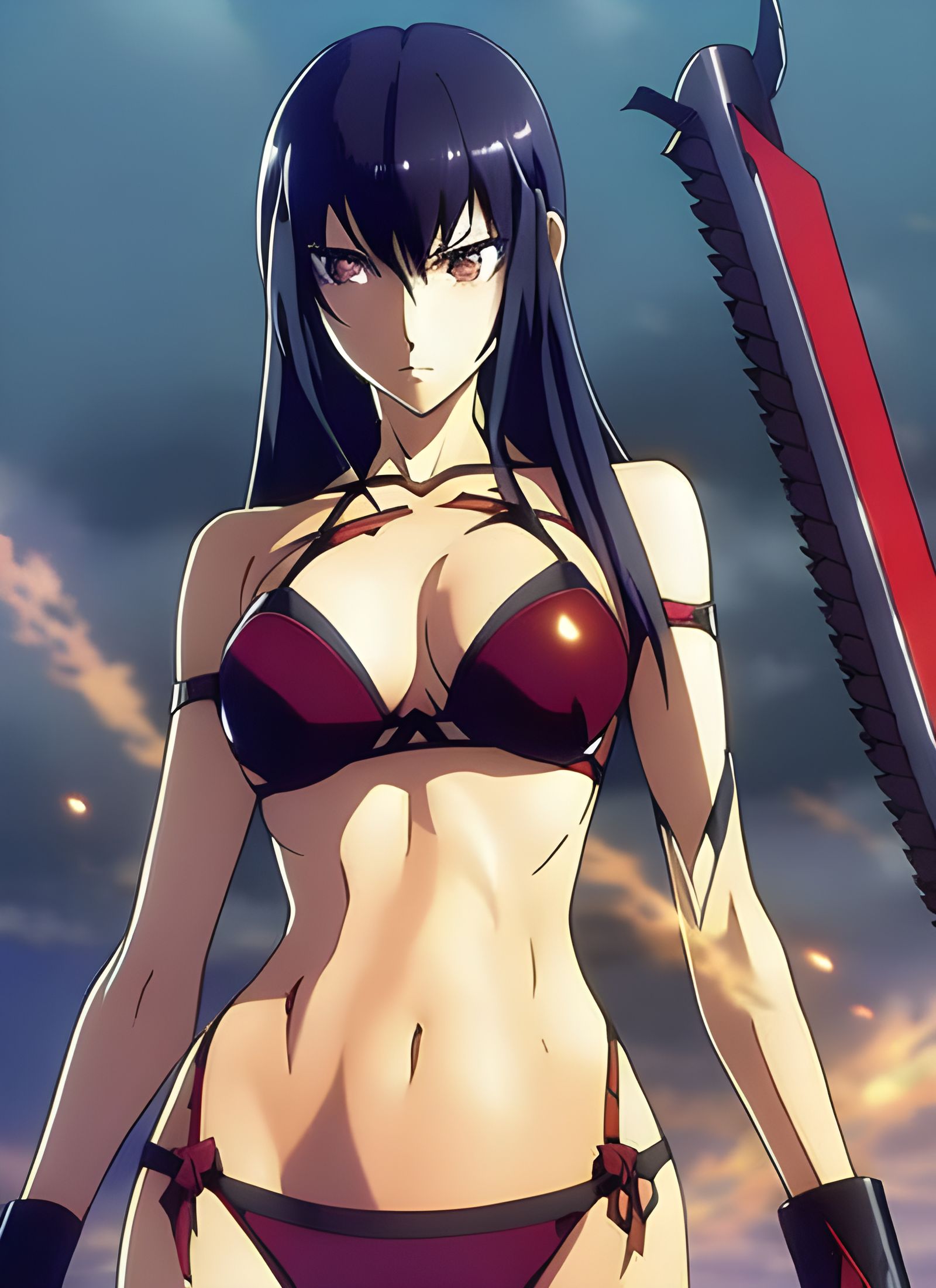 Anime-Inspired Chainsaw Wielding Beauty