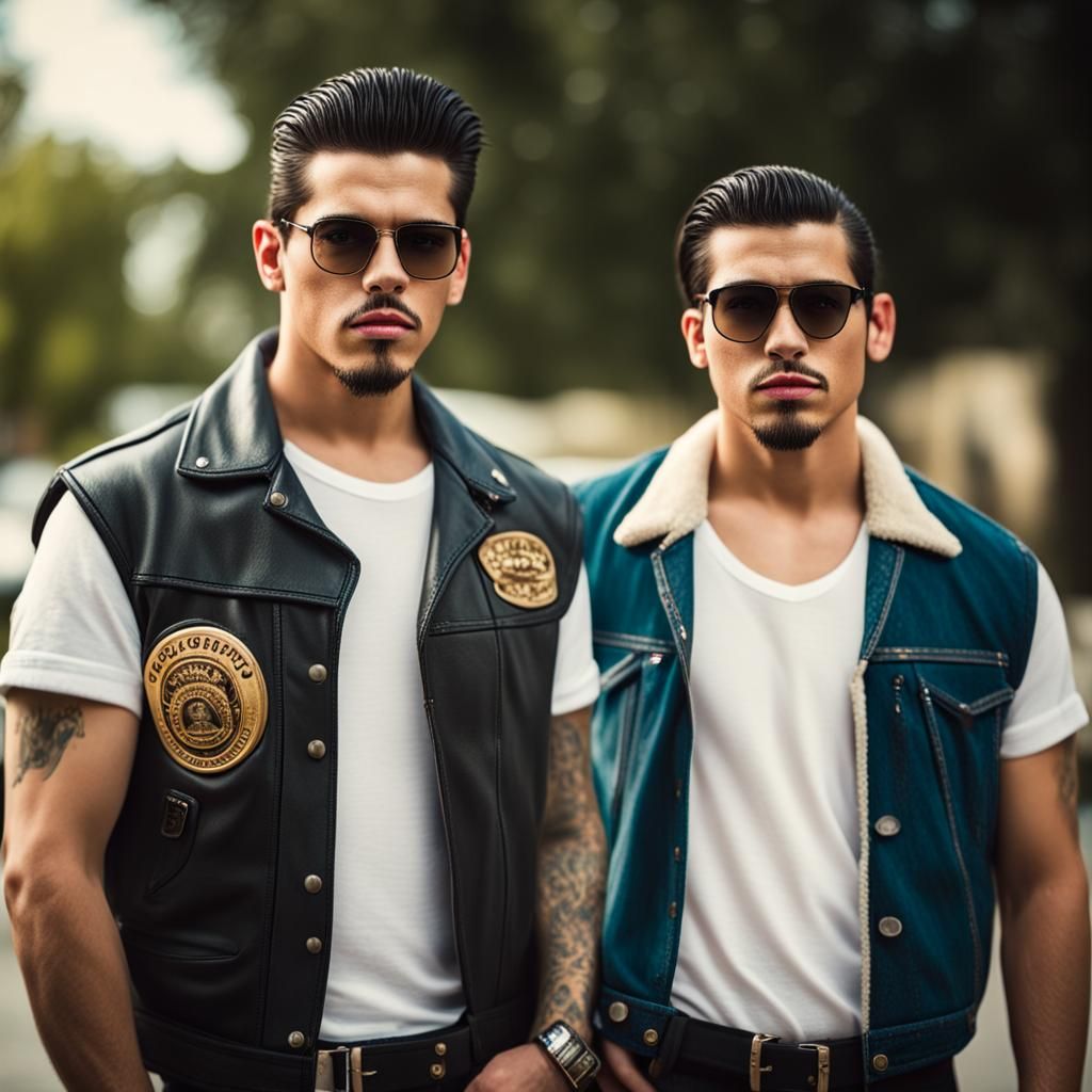 Vintage Chic Hispanic Greaser Portraits