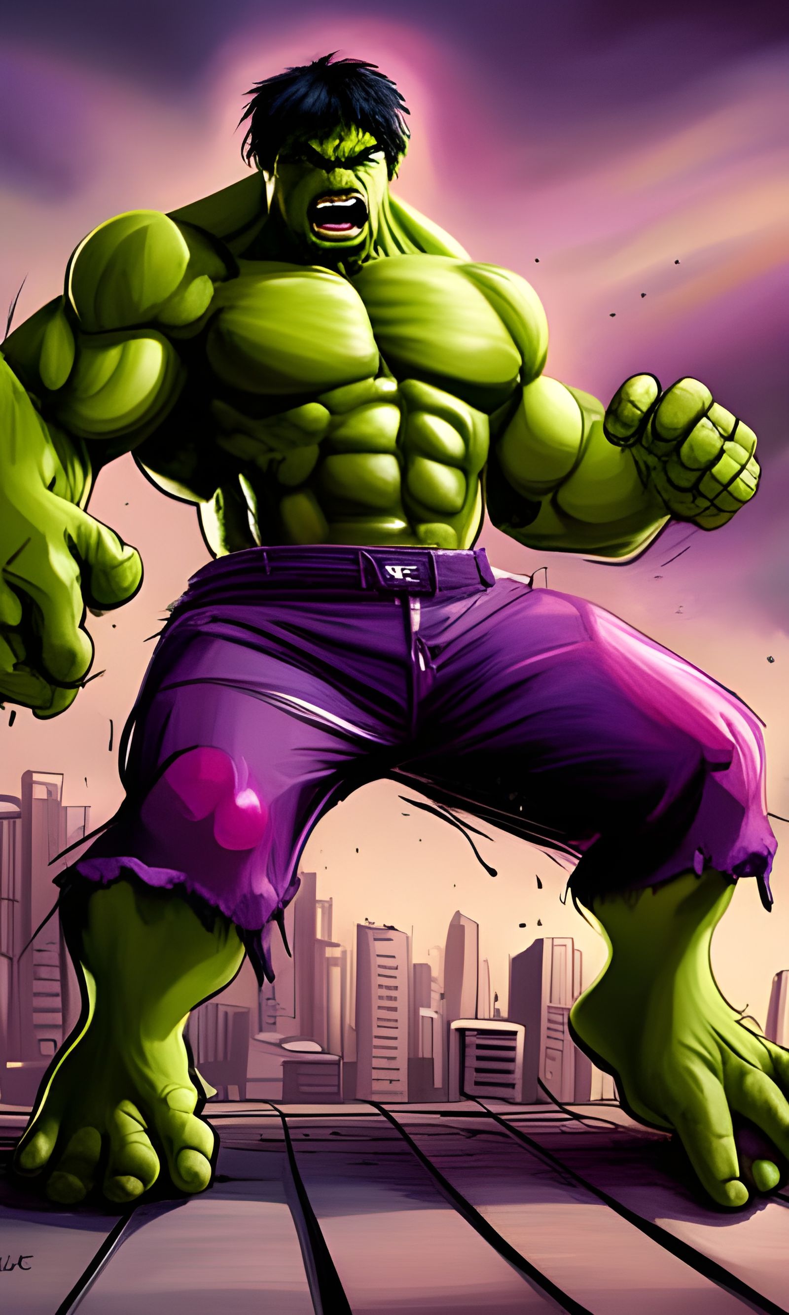 The Incredible Hulk Ready to Smash: Graffiti Art