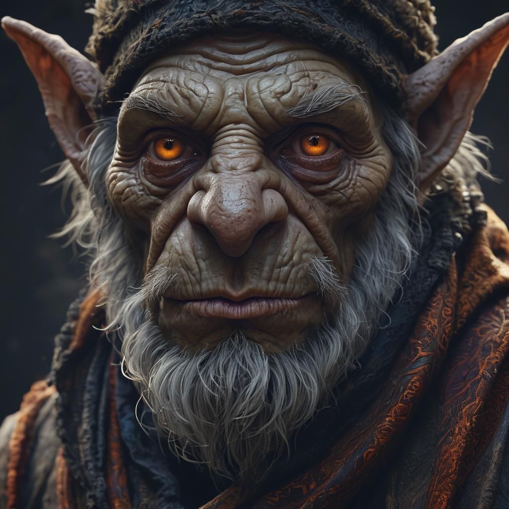 Dark Fantasy Goblin Alchemist Portrait in Intricate Detail