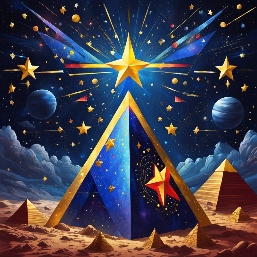 Cosmic Emblem in Holographic Astral Style