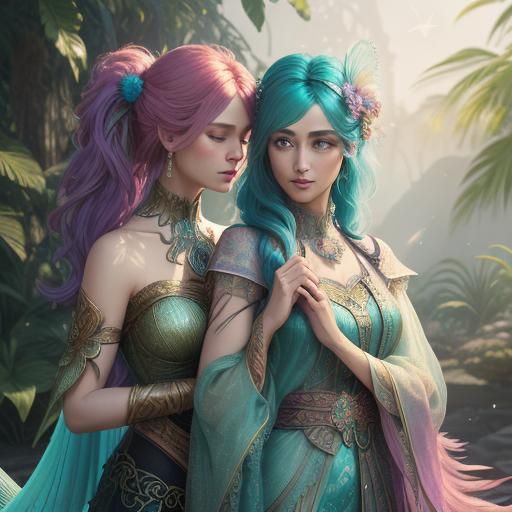 Enchanted Sirens of Art Nouveau Dreams