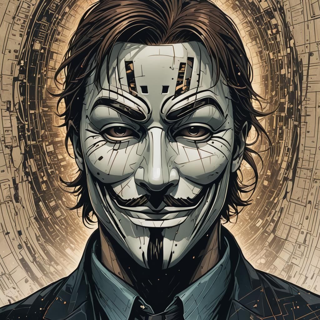 Eerie Hacker Profile in Dark Cyberpunk