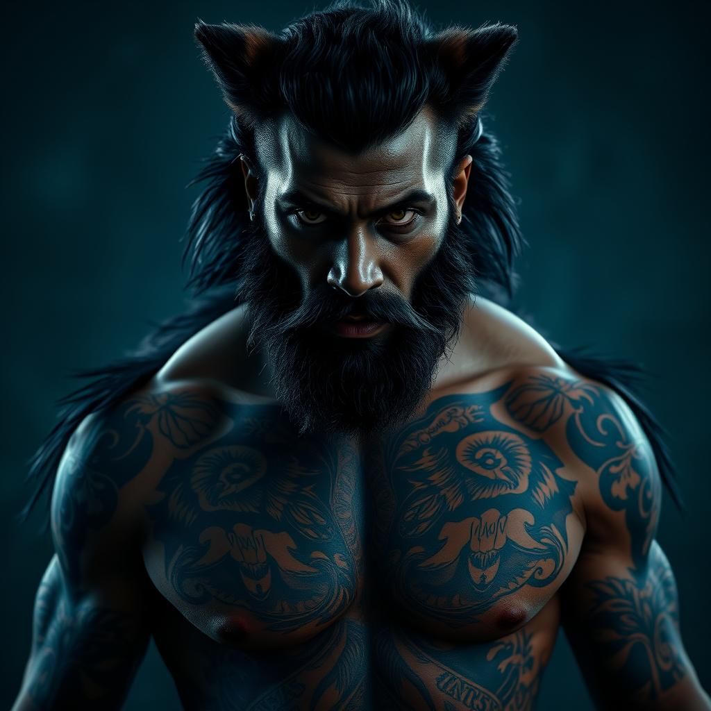 Mysterious Black Werewolf Emerges from Shadows