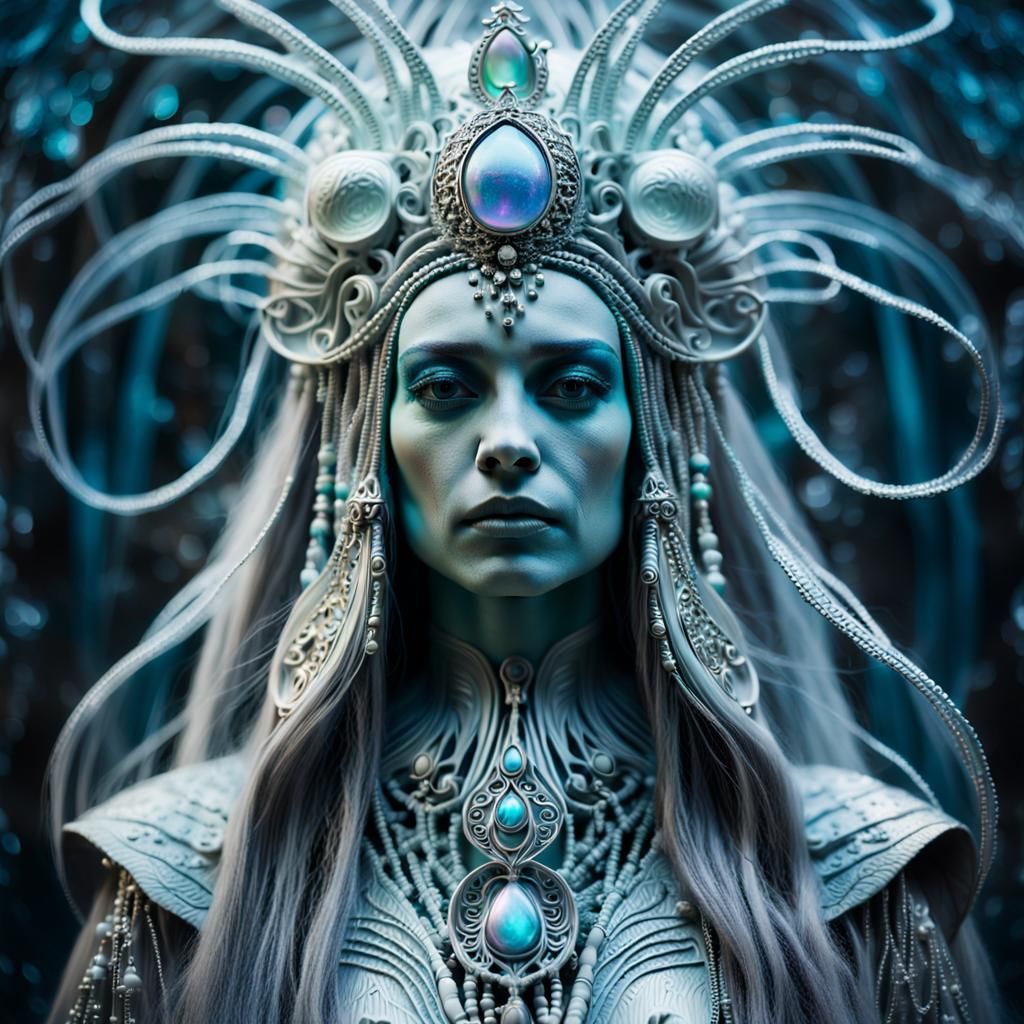 Regal Goddess in Mystical Dreamscapes