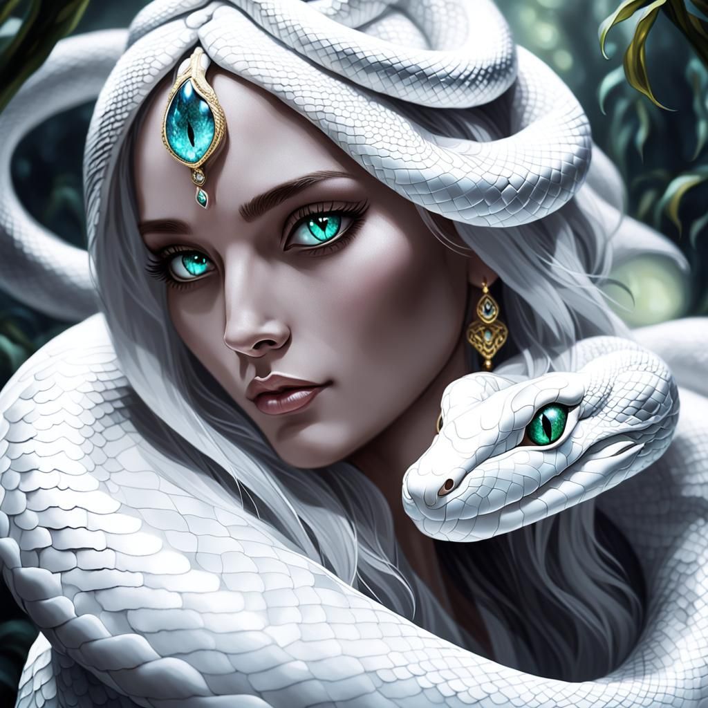 Ancient Goddess Connects with Mystical White Python