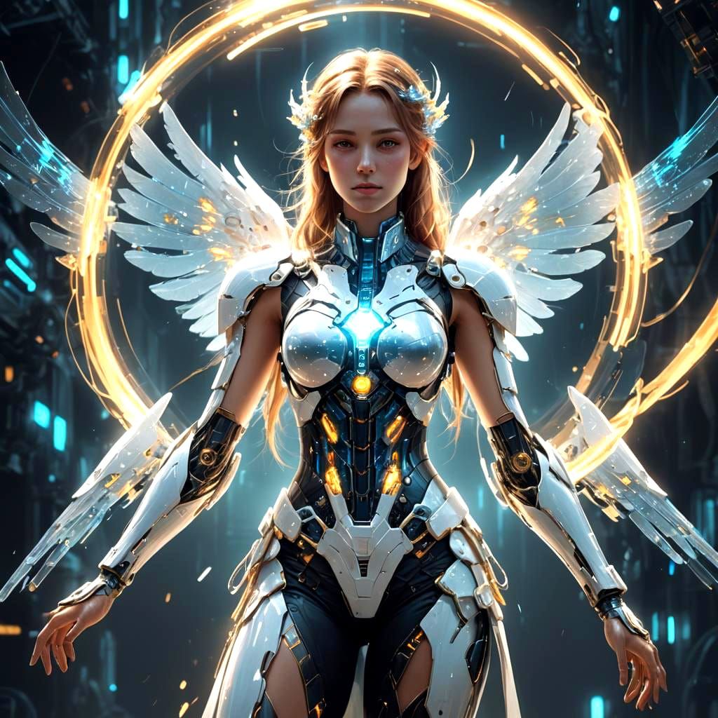 Epic Science Fiction in Technobrutalist Style with Biolumine...