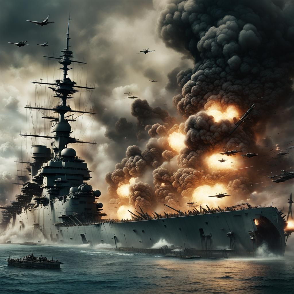 Stunning Digital Matte Painting of Pearl Harbor Under Attack