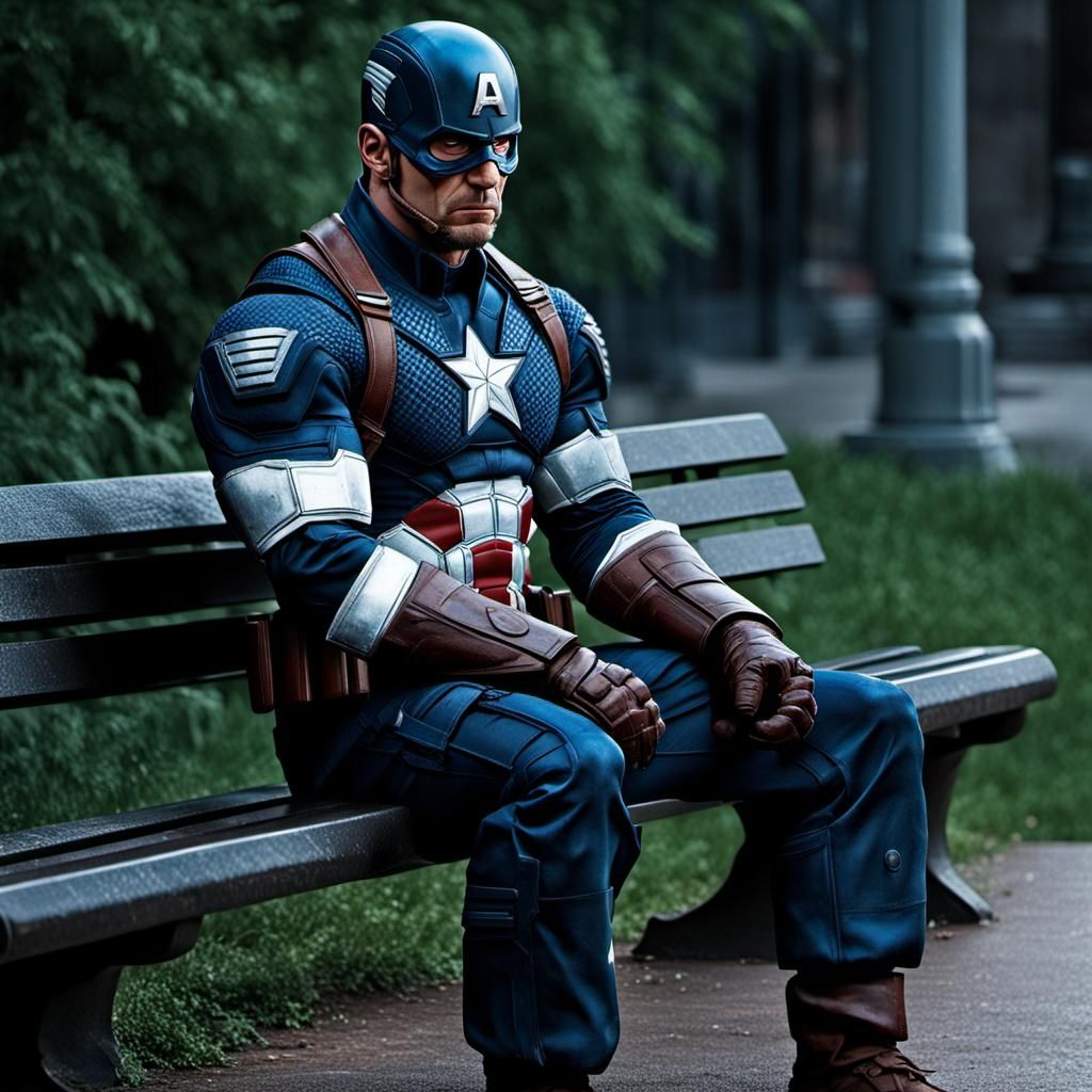 Captain America Contemplates a Bleak Existence Beyond Realit...