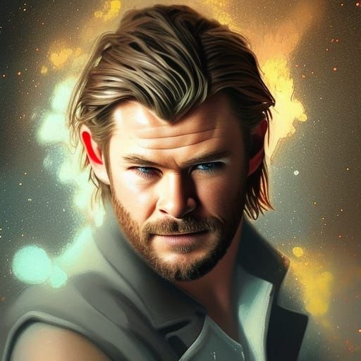 Chris Hemsworth in Triadic Color Elegance
