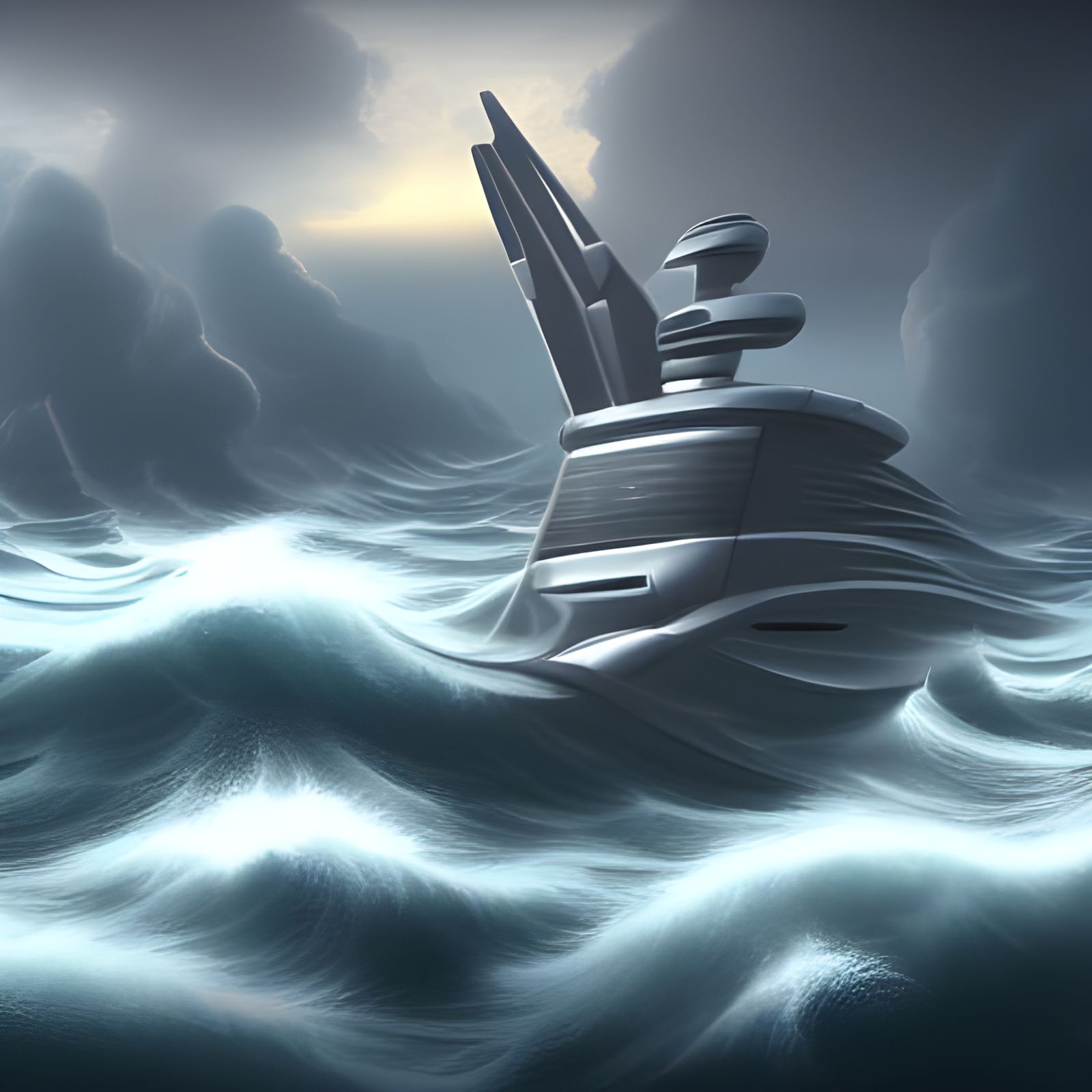 Crypto Yacht in Rough Waters