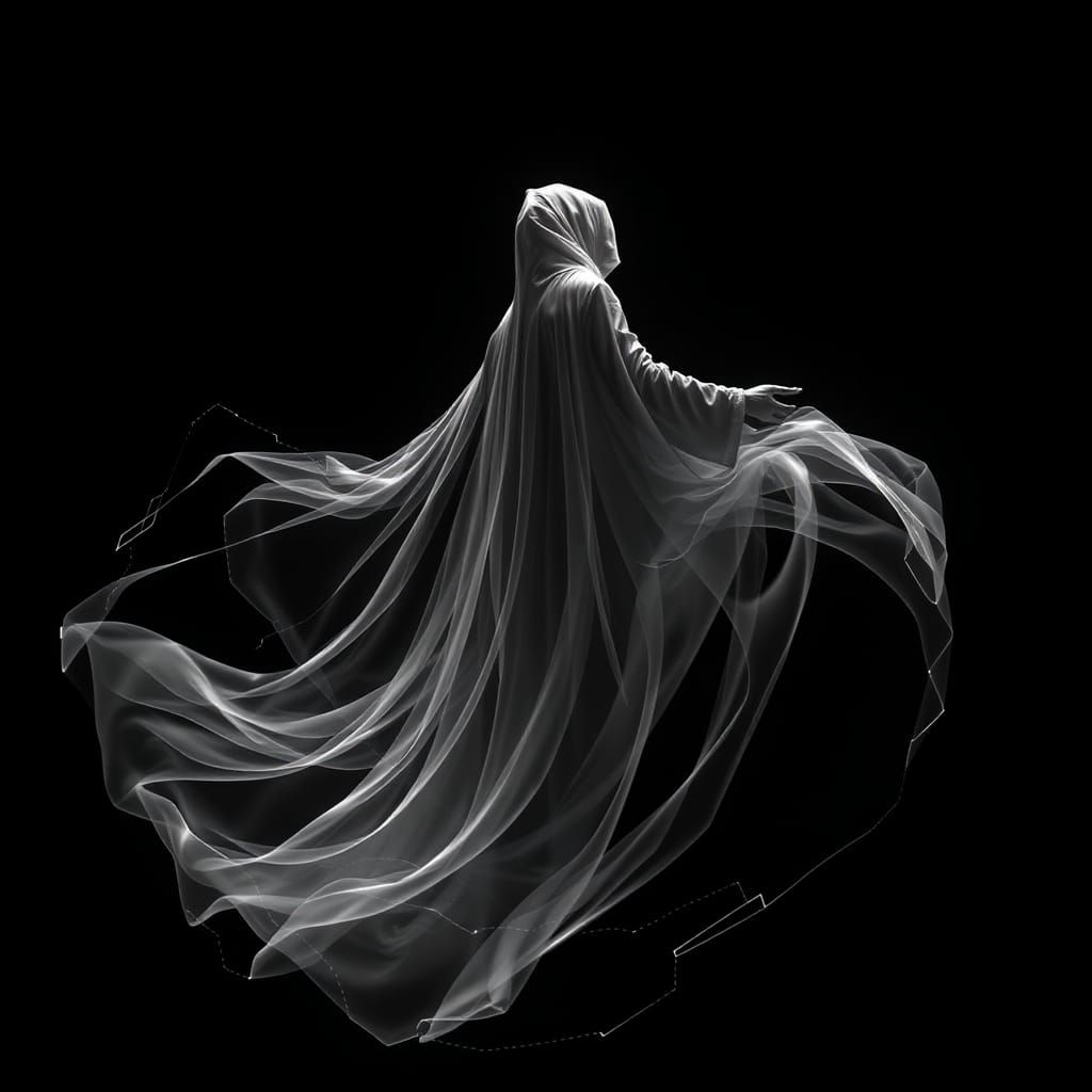Ghostly Figure Radiates Ethereal Energy