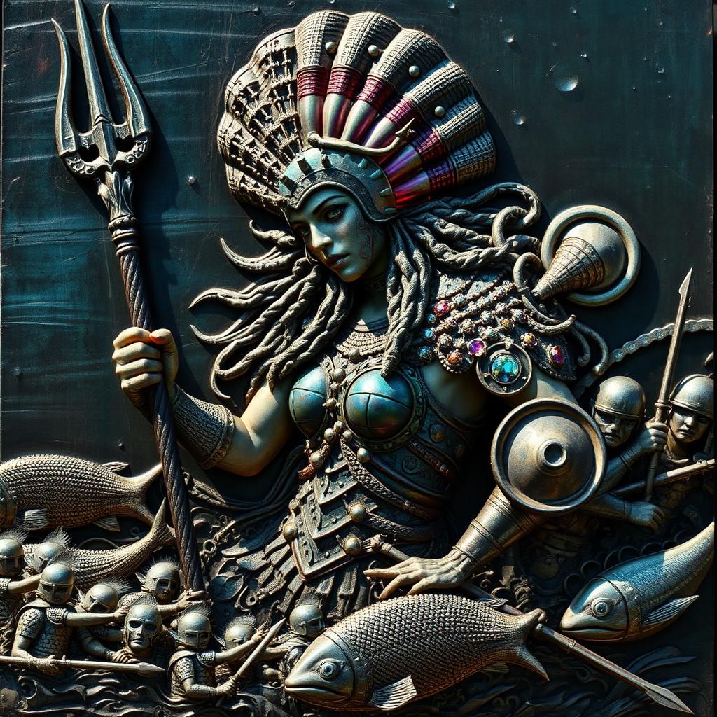 Amazonian Warrior Queen Empowers Aquatic Army Against Roman....