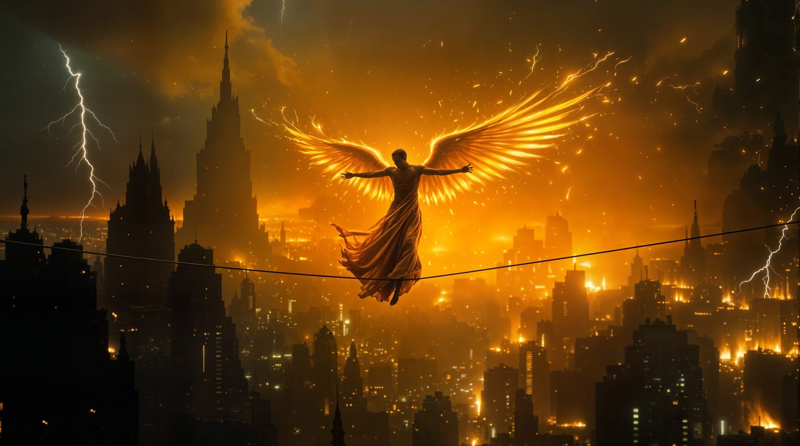 Tightrope Walker's Quest for Perfection in a Chaotic Urban L...