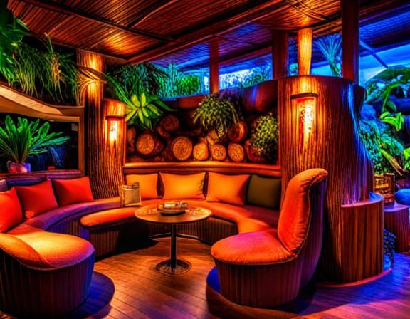 Cozy Volcanic Tiki Lounge