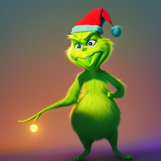 The Grinch: 3D Digital Art Inspired by Pixar