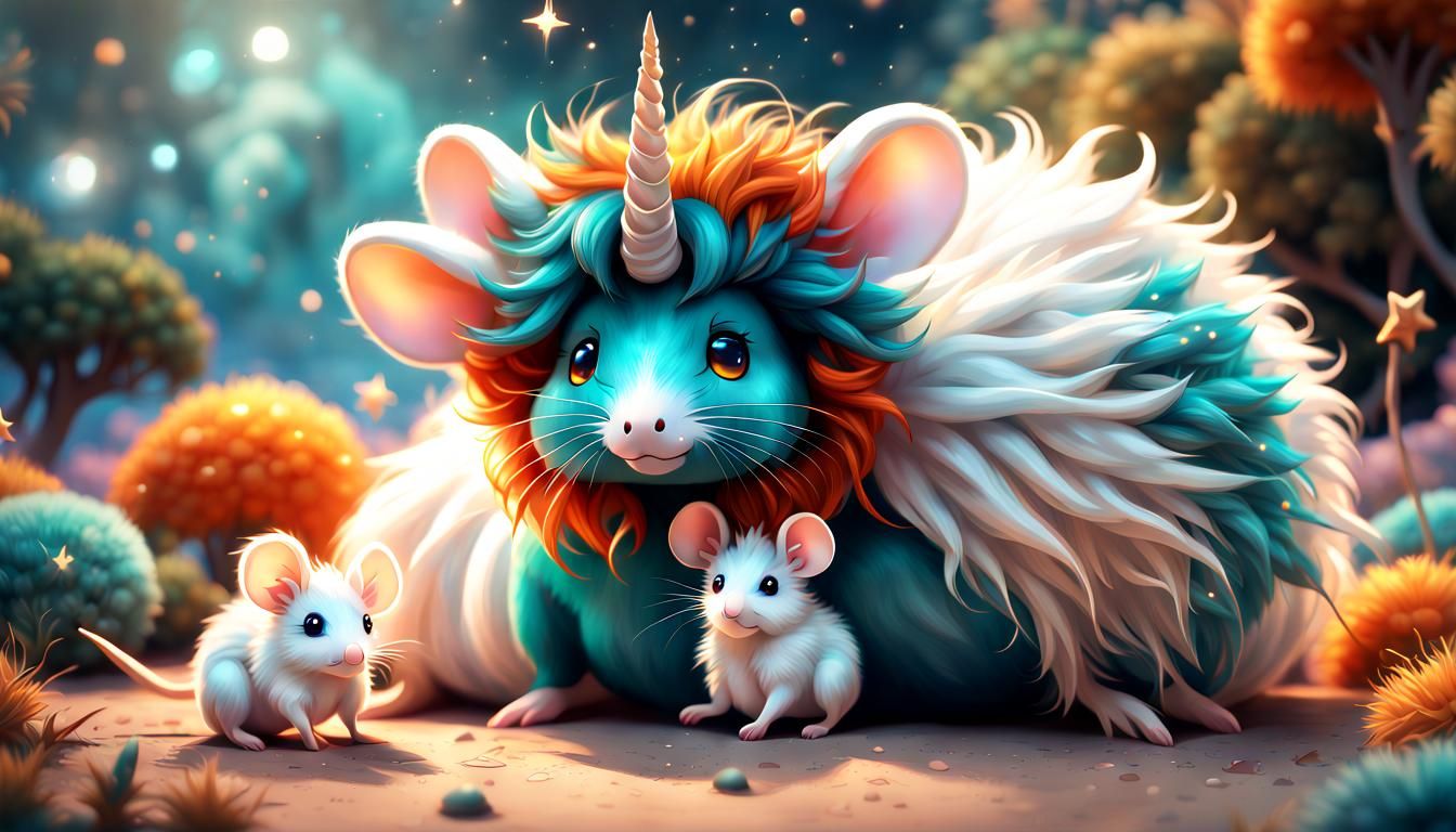 Unicorn Mama Lara and her little ones Timmy and Leila ! Good...