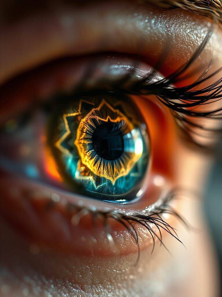 Mystical Druid's Eye Macro Photograph