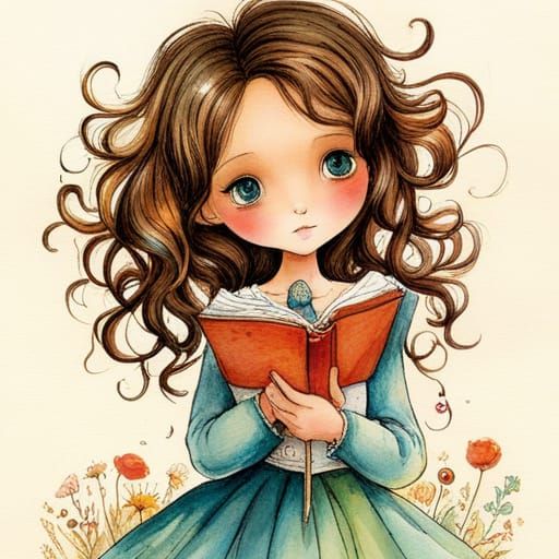 Heartwarming Moment Captured in Watercolor as Friends Share...